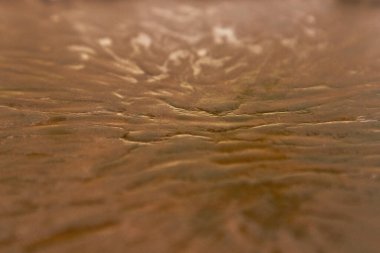 Patlamadan sonra volkanın donmuş lavı. Katı lav dokusu..