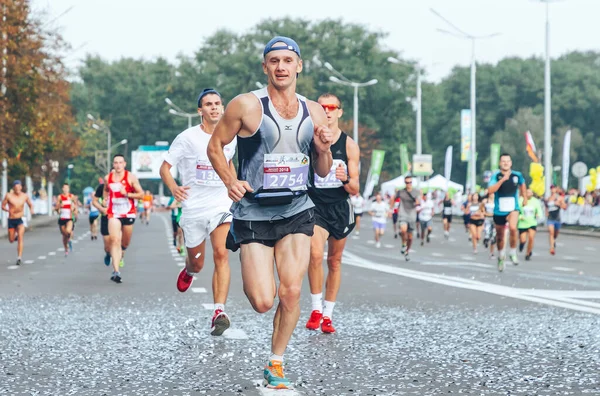 Září 2018 Minsk Bělorusko Half Marathon Minsk 2018 Maraton Závod — Stock fotografie