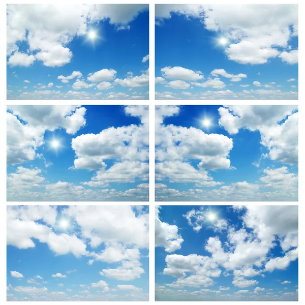 Set Del Sole Nel Cielo Blu Sfondo Meteo — Foto Stock