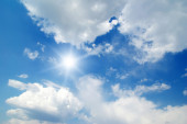 Картина, постер, плакат, фотообои "sun in blue sky.", артикул 80818014