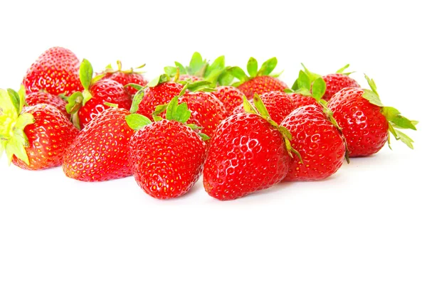 Erdbeeren Isoliert Über Weißem Hintergrund — Stockfoto