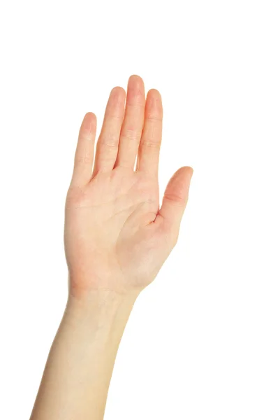 Χέρι Που Απομονώνονται Λευκό Φόντο — Φωτογραφία Αρχείου