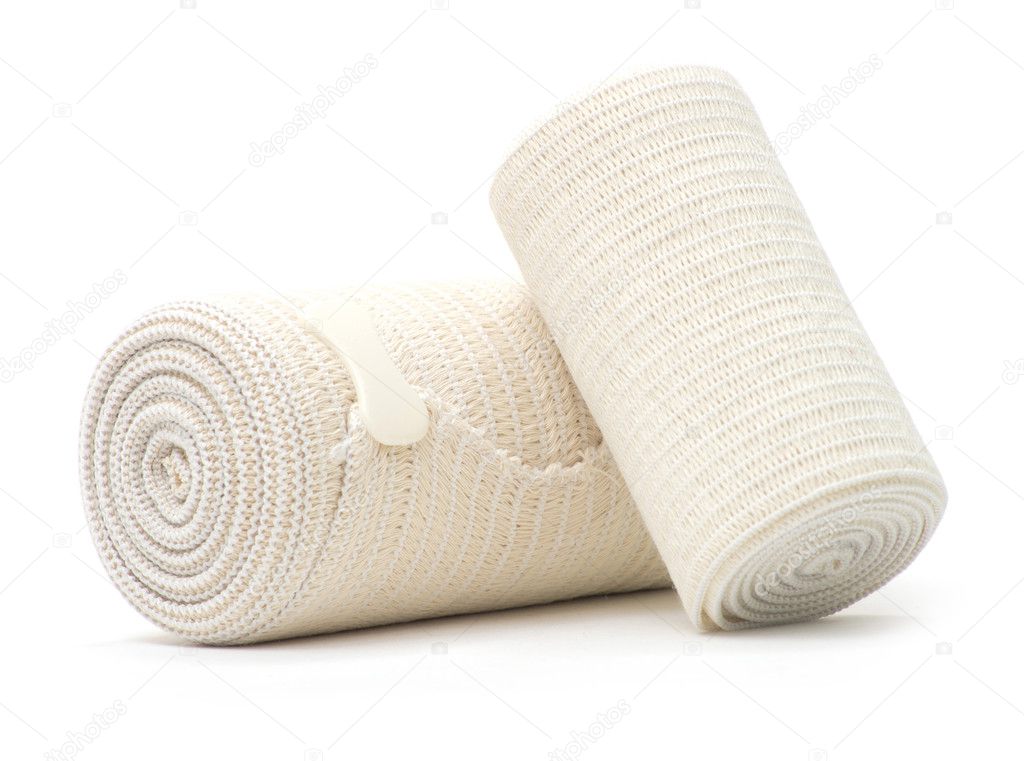 medical bandage roll on white