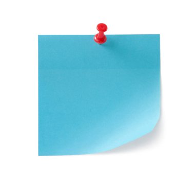 Beyaz arkaplanda mavi kağıda dikkat edin