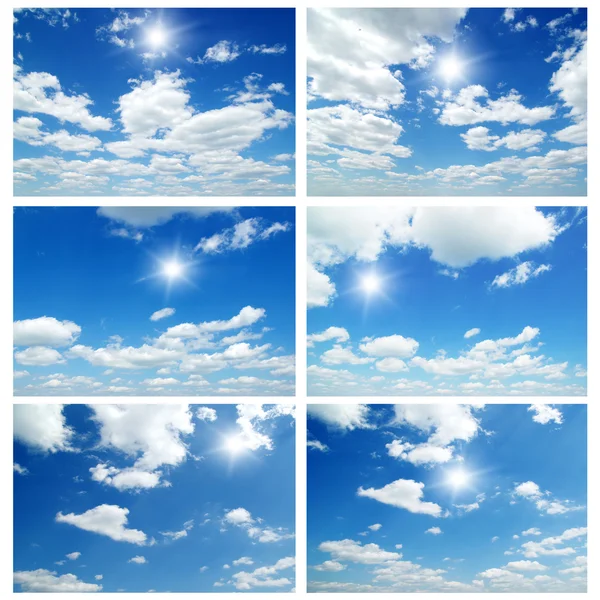 Set Del Sole Nel Cielo Blu Sfondo Meteo — Foto Stock
