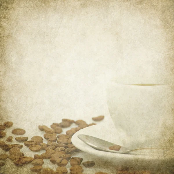 Старый Фон Дизайна Марочная Бумага Текстура Чашкой Кофе — стоковое фото