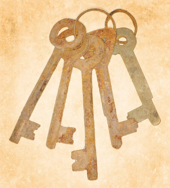 Vintage Paper Keys — ストック写真