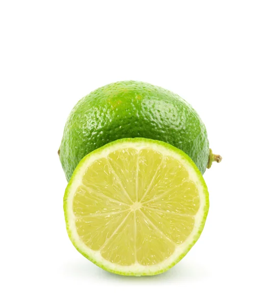 Limes Fresco Isolato Bianco — Foto Stock