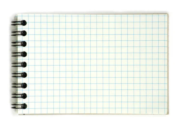 Σημειωματάριο Απομονωμένο Λευκό Φόντο — Φωτογραφία Αρχείου