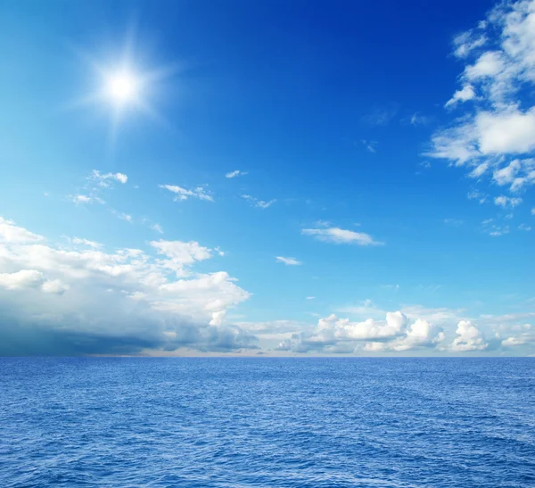Beautiful sky and blue sea Stock Image