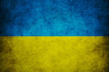 Ukrayna bayrak renkleri ile soyut doku arkaplanı grunge