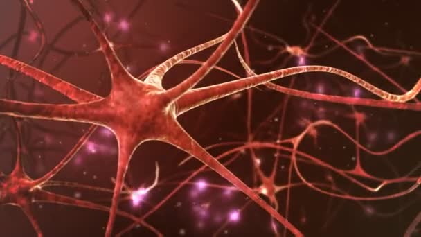Neurons structure sending electric impulses