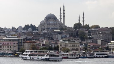 Istanbul, Türkiye, görünümü Galata Kulesi Haliç Bay