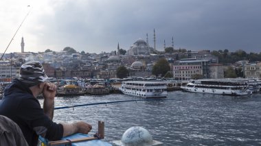 Istanbul, Türkiye, görünümü Galata Kulesi Haliç Bay