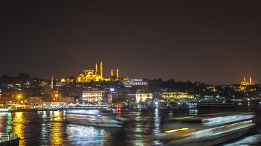 Istanbul, Türkiye, görünümü Galata Kulesi Haliç Bay