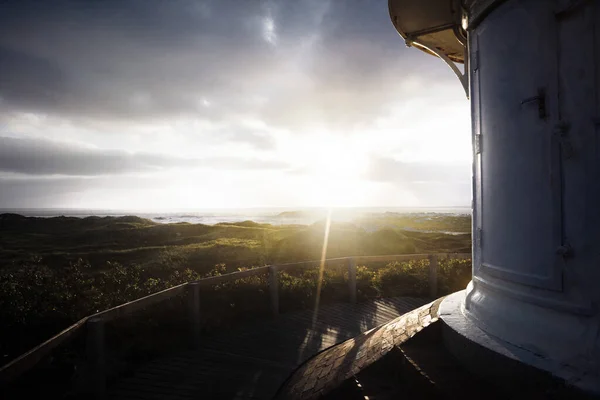 Blick Von Der Aussichtsplattform Leuchtturm Auf Die Landschaft Der Nordsee — Stockfoto