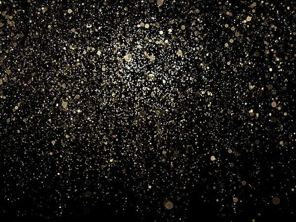 Shinny Gold Glitters Black Glittering Texture Abstract Background Color Bokeh — Stock Photo, Image