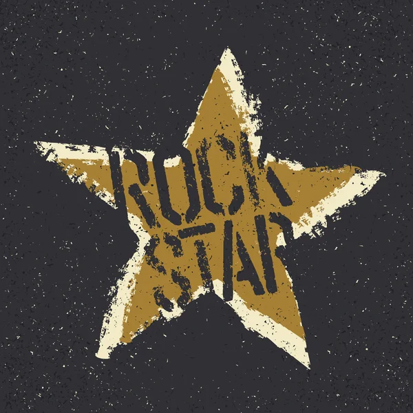 Letras Rockstar Grunge — Vetor de Stock