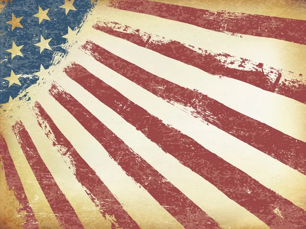 Amerikan bayrağı Grunge arka plan. — Stok Vektör