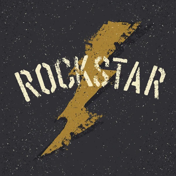 Lettrage Rockstar Grunge — Image vectorielle