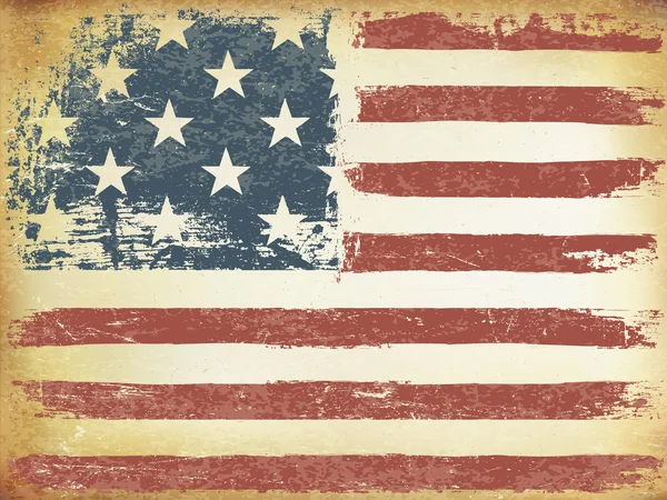 Fondo grunge bandera americana . — Vector de stock