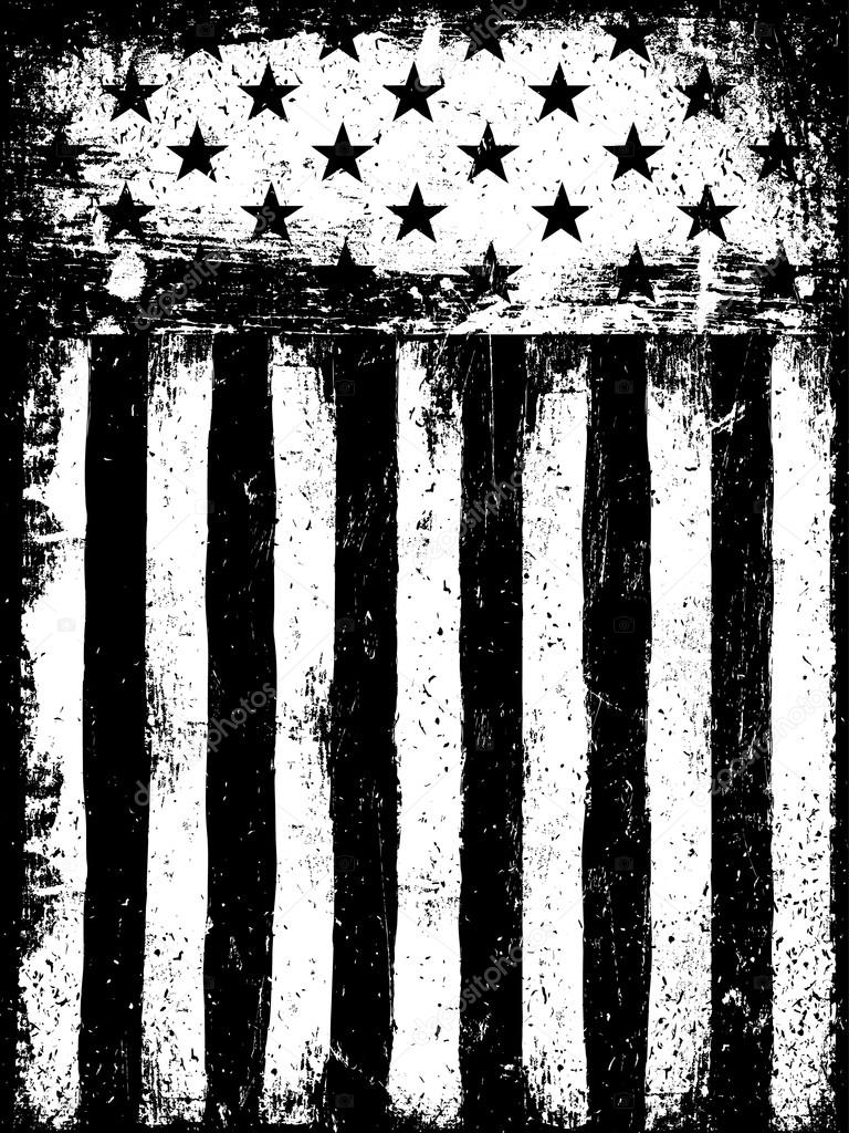 American Flag Grunge Background.