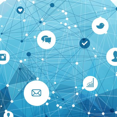 Soyut mavi bağlantıları arka plan