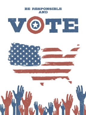 Be responsible and Vote clipart