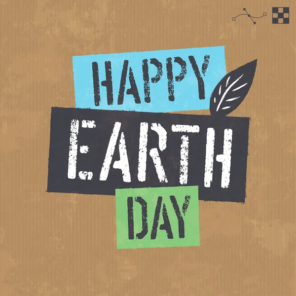 Earth Day Schriftzug auf Karton — Stockvektor