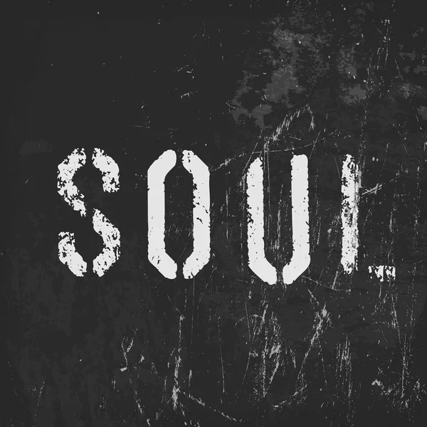 Soul on  grunge black background — Stock Vector