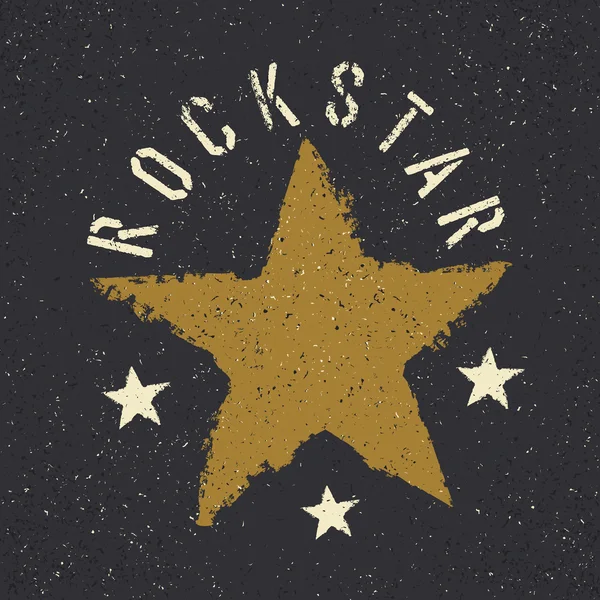 Rockstar Grunge belettering — Stockvector