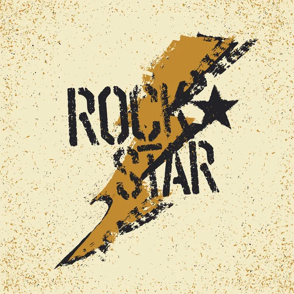 Rockstar Grunge Schriftzug — Stockvektor