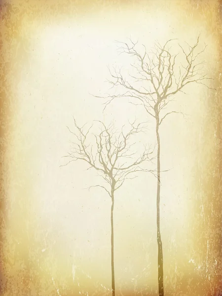 Vintage träd Silhouette affisch — Stock vektor