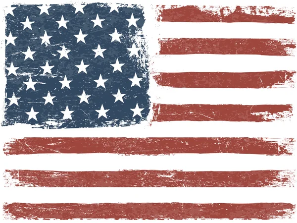 American Flag Grunge Background. — Stock Vector