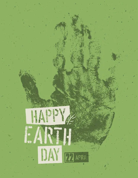 Cartaz do Dia da Terra Feliz . — Vetor de Stock
