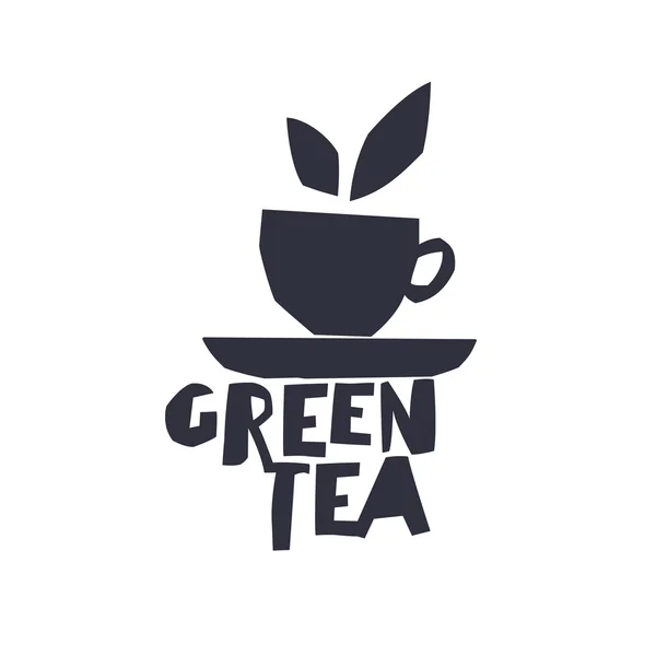 Taza de té verde — Vector de stock