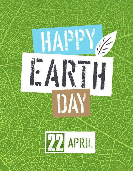 Happy Earth Day Logotype. — Stock Vector