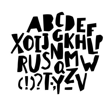 alfabe kağıt kesme