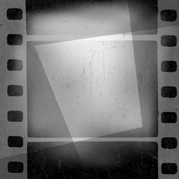 Grunge černobílý filmový pás — Stockový vektor