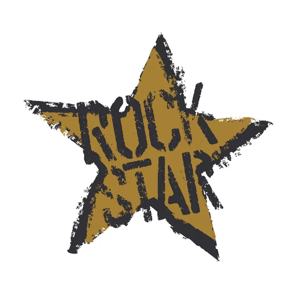 Rockstar. Conception du symbole Grunge . — Image vectorielle