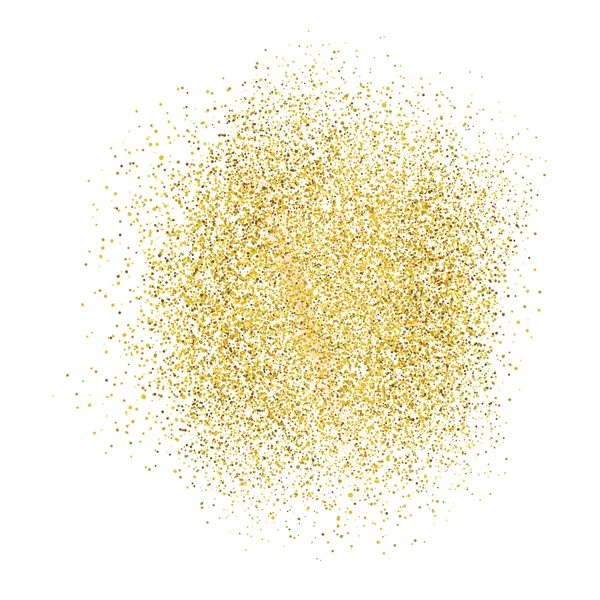 Gold sparkles on white — Stock Vector