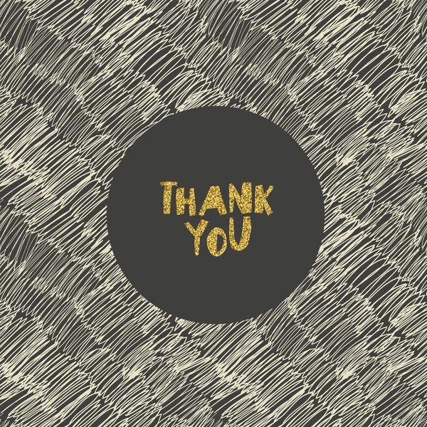 Carta "Grazie" disegnata a mano . — Vettoriale Stock