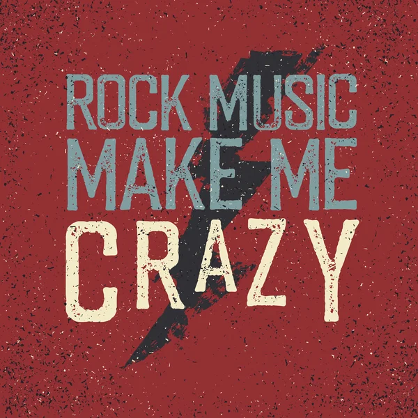 La musique rock me rend folle — Image vectorielle