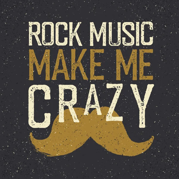 La musique rock me rend folle — Image vectorielle