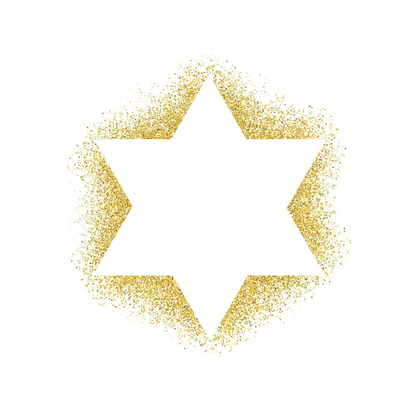 Vektorillustration Des Goldenen Magen David Davidstern Zusammengesetzt Aus Vielen Goldenen — Stockvektor