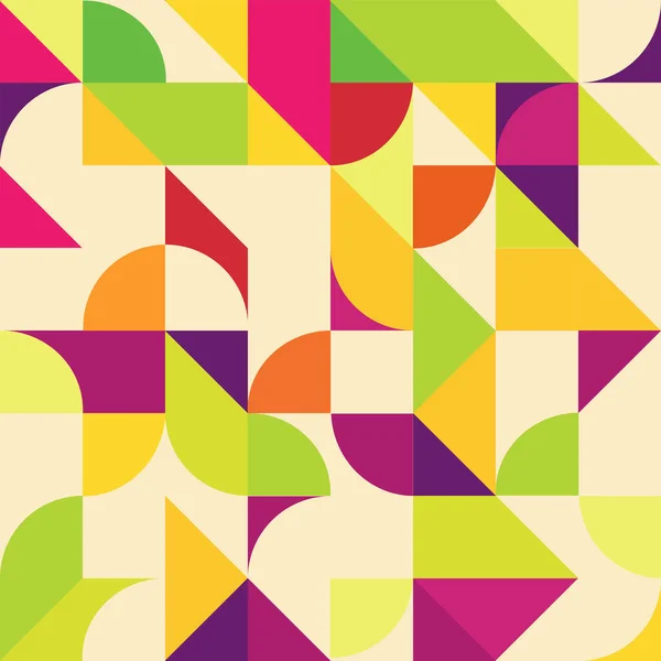 Mehrfarbige Abstrakte Geometrische Formen Hintergrund Nahtloser Vektor Hintergrund — Stockvektor