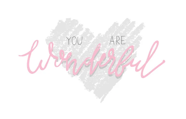 You Wonderful Vector Typography — Stock Vector