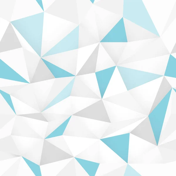 Bílá Modré Trojúhelníky Vzor Hladký Vektor Modré Mnohoúhelníkové Pozadí Vzoru — Stockový vektor