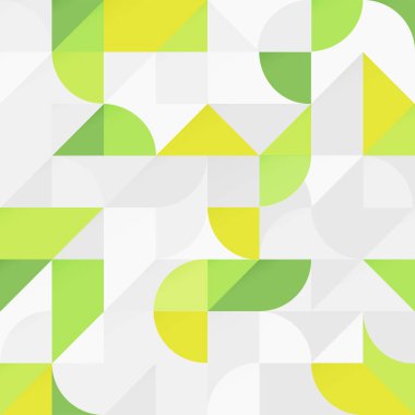 Yeşil soyut Geometrik Şekiller Arkaplanı. Kusursuz Vektör