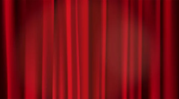 Empty Scene Red Curtain Spotlights Concert Show Performance Abstract Background — Stock Vector